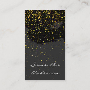 Chic Gold Dust Gray Black Brushed Visitenkarte