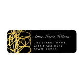 Chic Gold Effect Lines Adresslisten (Vorne)