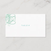 Chic Gold Effect Lines Escort Cards Platzkarten (Rückseite)