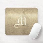 Chic Gold Elegant Monogram hinzufügen Mousepad (Mit Mouse)