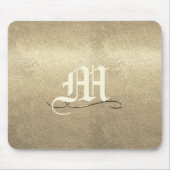 Chic Gold Elegant Monogram hinzufügen Mousepad (Vorne)