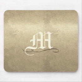 Chic Gold Elegant Monogram hinzufügen Mousepad