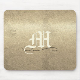Chic Gold Elegant Monogram hinzufügen Mousepad