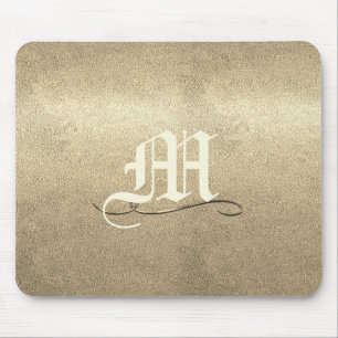 Chic Gold Elegant Monogram hinzufügen Mousepad