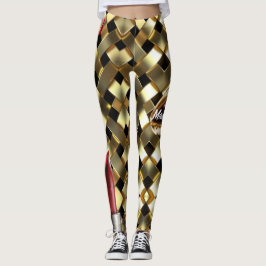 Chic Gold Elegante Lips Girly 2022 Bday Custom  Leggings