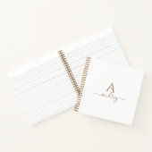 Chic Gold Elegante Signatur Minimalistisch Mit Mon Notizblock (Innenseite)