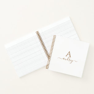 Chic Gold Elegante Signatur Minimalistisch Mit Mon Notizblock