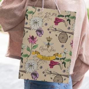 Chic Gold Floral Beehive Kleine Geschenktüte