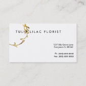 Chic Gold Floral Frame | Eigenes Geschäft Visitenkarte (Rückseite)