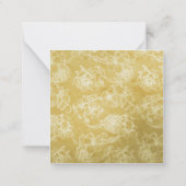 Chic Gold Floral Personalisiert Mitteilungskarte (Rückseite)