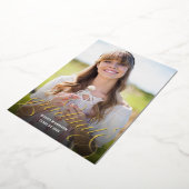 Chic Gold Foil Calligraphy Foto Graduation Party Folieneinladung (Gedreht)