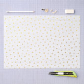 Chic Gold Foil Dots Elegante Seidenpapier (Handwerk)