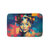 Chic Gold Foil farbenfrohe Frauen Impasto Ölgemäld Badematte (Vorderseite)