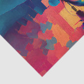 Chic Gold Foil farbenfrohe Frauen Impasto Ölgemäld Seidenpapier (Ausschnitt)