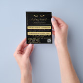 Chic Gold Foil Lashes Beauty Makeup Artist Flyer (Gruppe)