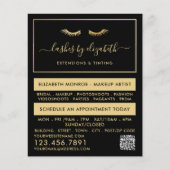 Chic Gold Foil Lashes Beauty Makeup Artist  Flyer (Vorne)