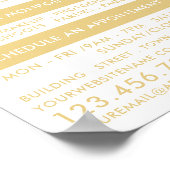 Chic Gold Foil Lashes Beauty Makeup Artist Poster (Ecke)