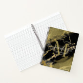 Chic Gold Foil Marmor Monogram Notebook Notizblock (Innenseite)