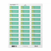 Chic Gold Foil Mint Lines Address Labels (Vorne)
