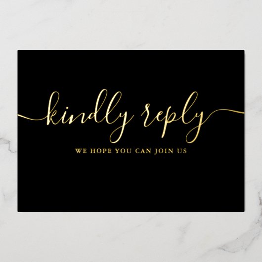 Chic Gold Foil Song Anfrage UAWG Postkarte (Vorderseite)