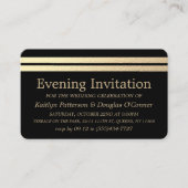 Chic Gold Foil Streifen Abend Event Ticket Einladu (Vorderseite)