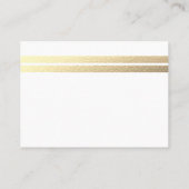 Chic Gold Foil Streifen Geburtstagsparty Ticket (Rückseite)