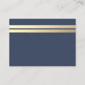 Chic Gold Foil Stripes, Blue Baby Shooting Ticket (Rückseite)