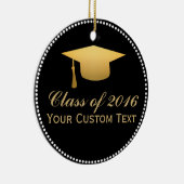 Chic Gold Foil Trendy Abschluss Class 20XX Keramikornament (Rechts)