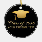 Chic Gold Foil Trendy Abschluss Class 20XX Keramikornament (Vorne)