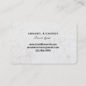 Chic Gold Foil World Map Travel Agency oder Blogge Visitenkarte (Rückseite)