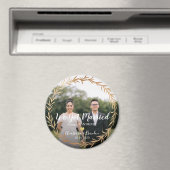 Chic Gold Foto Verheiratet während der Pandemie Ke Magnet (In Situ (Geschirrspüler))