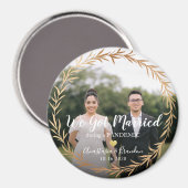 Chic Gold Foto Verheiratet während der Pandemie Ke Magnet (Vorderseite/Rückseite)