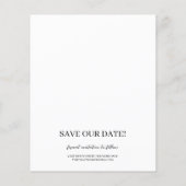 Chic Gold Foto Wedding Save the Date (Rückseite)