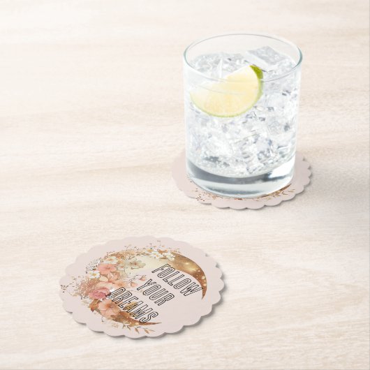 Chic Gold Frame Rosa Brautparty Untersetzer (Vor Ort)