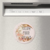 Chic Gold Frame Rosa Rosa Blues Magnet (In Situ (Geschirrspüler))