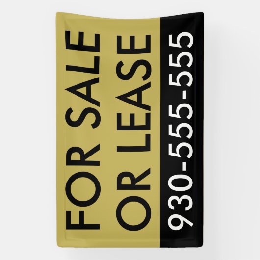 Chic Gold für Verkauf oder Leasing Luxus Real Anwe Banner (Vertikal)