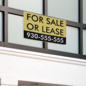 Chic Gold für Verkauf oder Leasing Luxus Real Anwe Banner (Äußeres Gebäude)