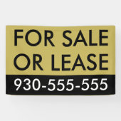 Chic Gold für Verkauf oder Leasing Luxus Real Anwe Banner (Horizontal)
