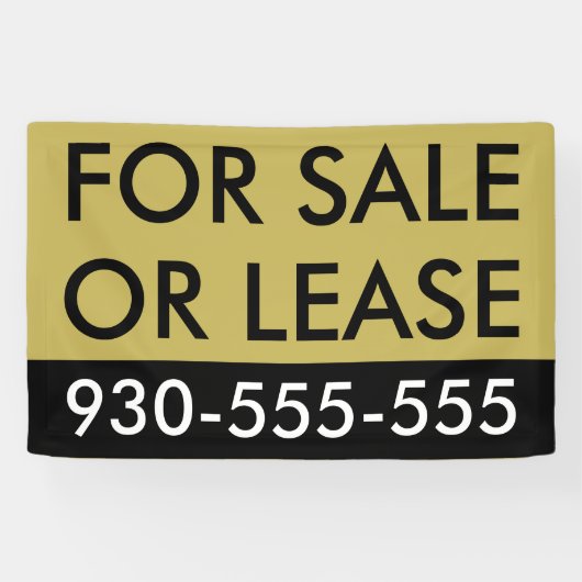 Chic Gold für Verkauf oder Leasing Luxus Real Anwe Banner (Horizontal)