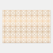 Chic Gold Geometric Arabic Islamic Geschenkpapier Set (Vorderseite 2)