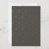 Chic Gold Geometric Art Déco Brautparty Einladung (Rückseite)