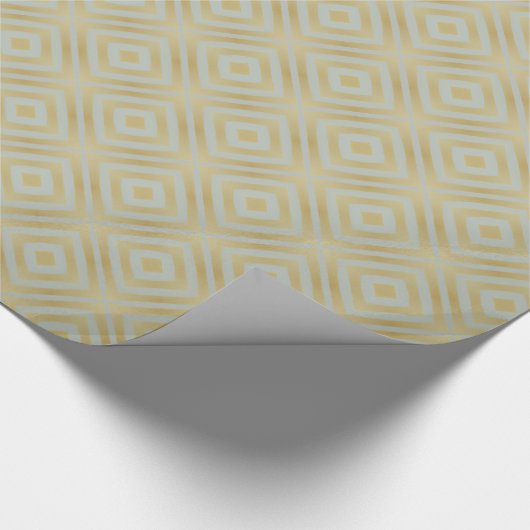 Chic Gold Geometric Geschenkpapier (Ecke)