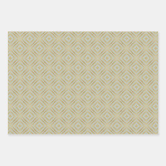 Chic Gold Geometric Geschenkpapier Set (Vorderseite)
