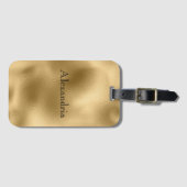 Chic Gold Gepäckanhänger (Vorderseite (Horizontal))