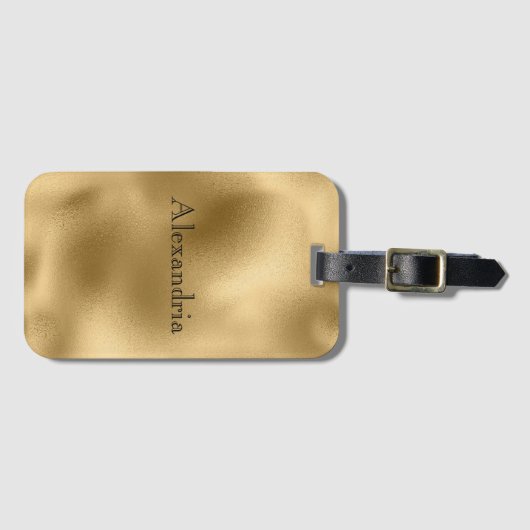 Chic Gold Gepäckanhänger (Vorderseite (Horizontal))