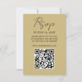 Chic Gold Ginkgo Leaf Wedding RSVP Card Karte (Vorderseite)