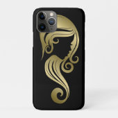 Chic Gold Glam Beauty Girl Haar & Makeup Salon Case-Mate iPhone Hülle (Rückseite)