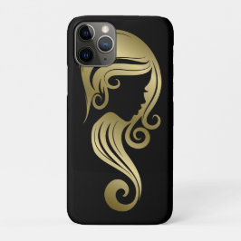 Chic Gold Glam Beauty Girl Haar & Makeup Salon Case-Mate iPhone Hülle