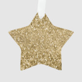 Chic Gold Glam Glitzy Glitzer Ornament (Rückseite)