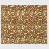 Chic Gold Glam Hearts Geschenkpapier (Flach)